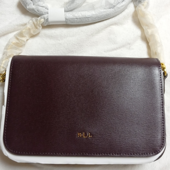 Ralph Lauren Burgundy Carmen Newberry Crossbody - Picture 4 of 6